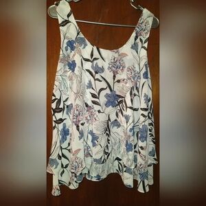 Aryeh Floral sleeveless layered blouse L